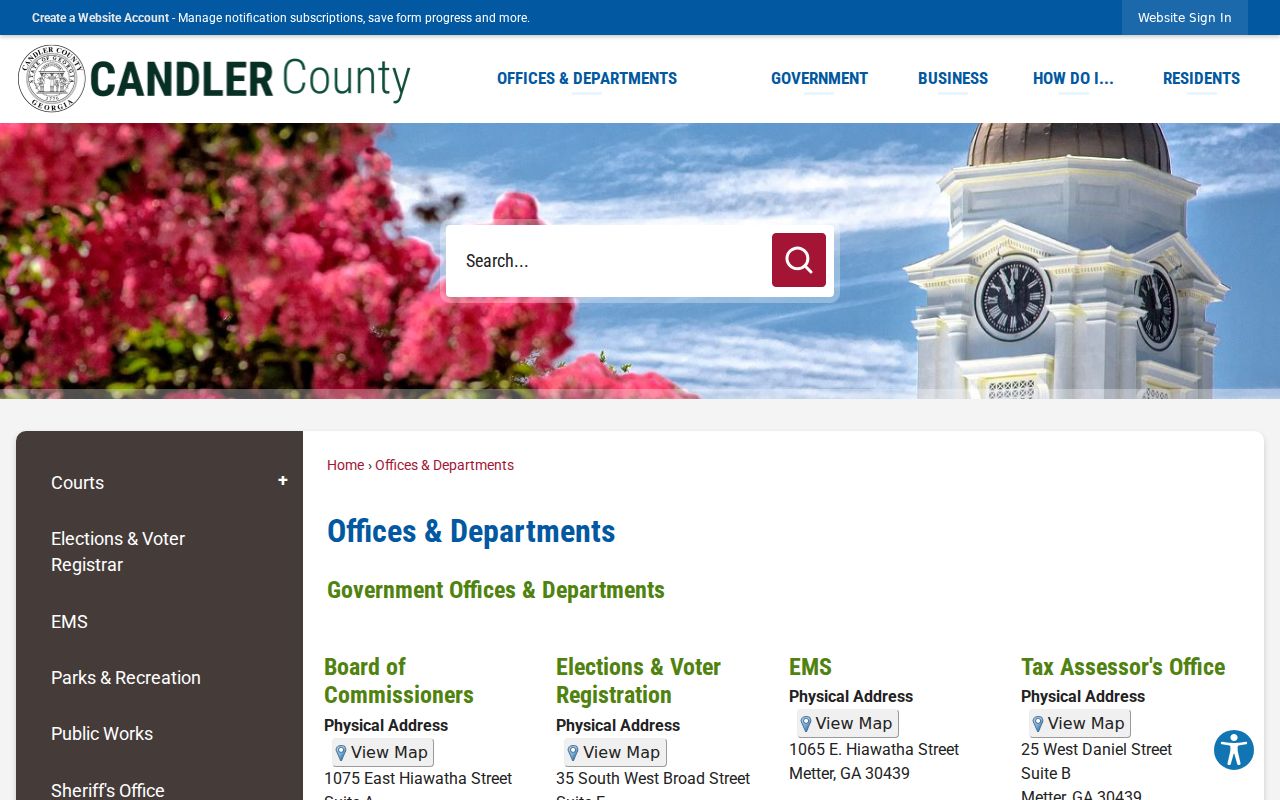 Candler County traffic warrant clerk and Magistrate directory