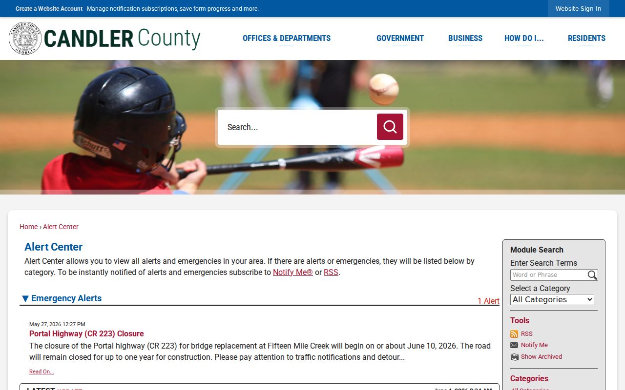 Candler County most wanted source context on the county website